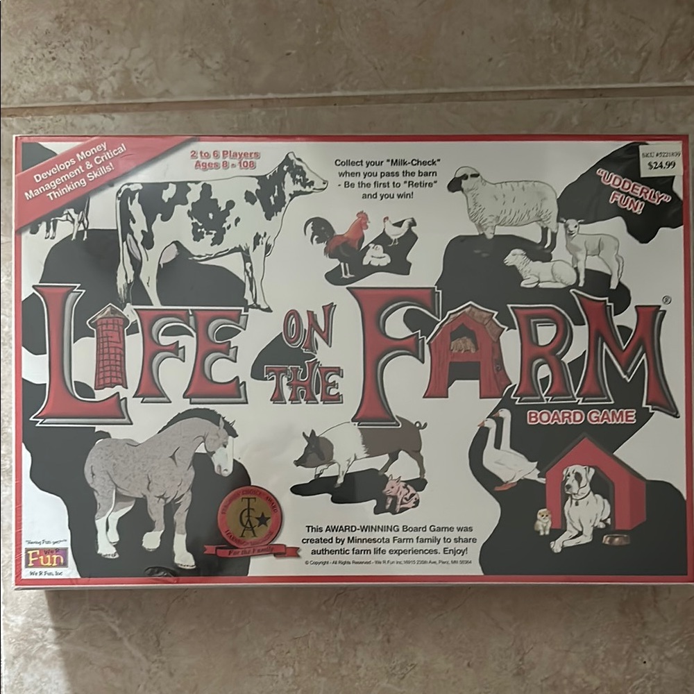 Life on the Farm Board Game - Red and White